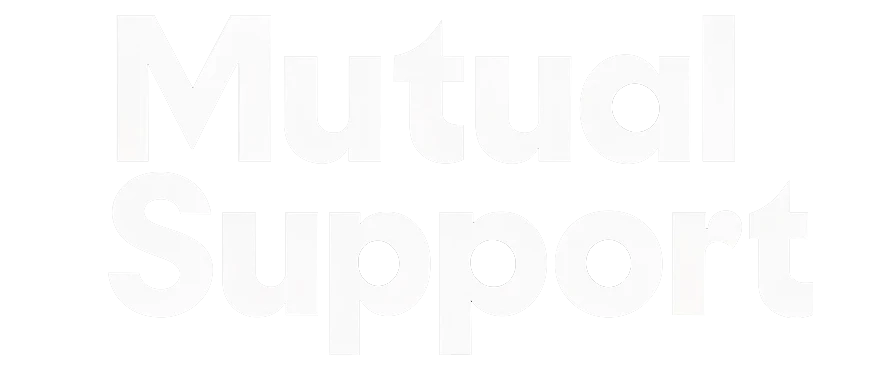 The image you uploaded features the phrase "Mutual Support" in a bold, straightforward font. The text is clean and structured, with a focus on simplicity and clarity. The white letters stand out against a transparent background, emphasizing unity and collaboration. "Mutual Support text, bold and clean font, white on transparent background, simple and structured design, unity and collaboration."